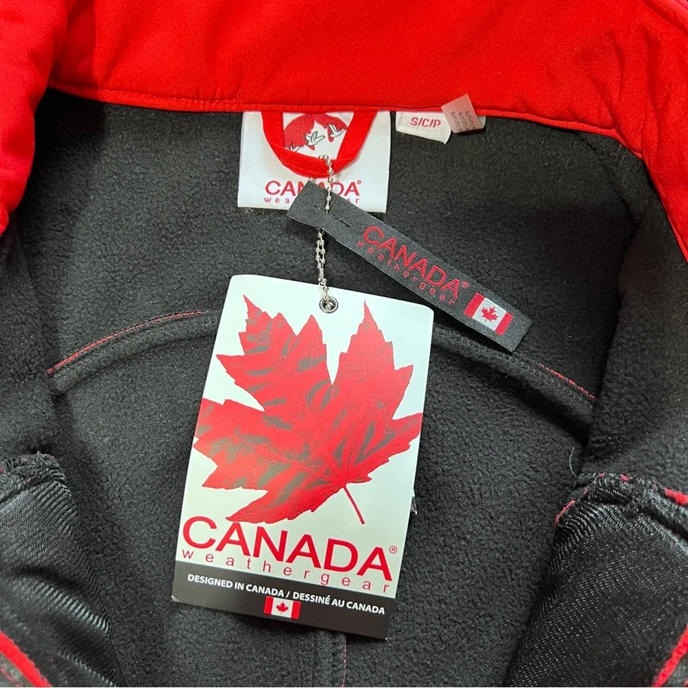 Canada Weather Gear Waterproof Hooded Red Jacket Size Small Outdoor Hiking - Picture 2 of 11